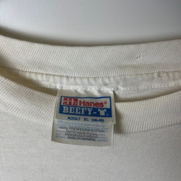 Vintage 90s Y2K Motorsports Dewey Cheetham Howe Racing T Shirt White XL Solid - Picture 15 of 16